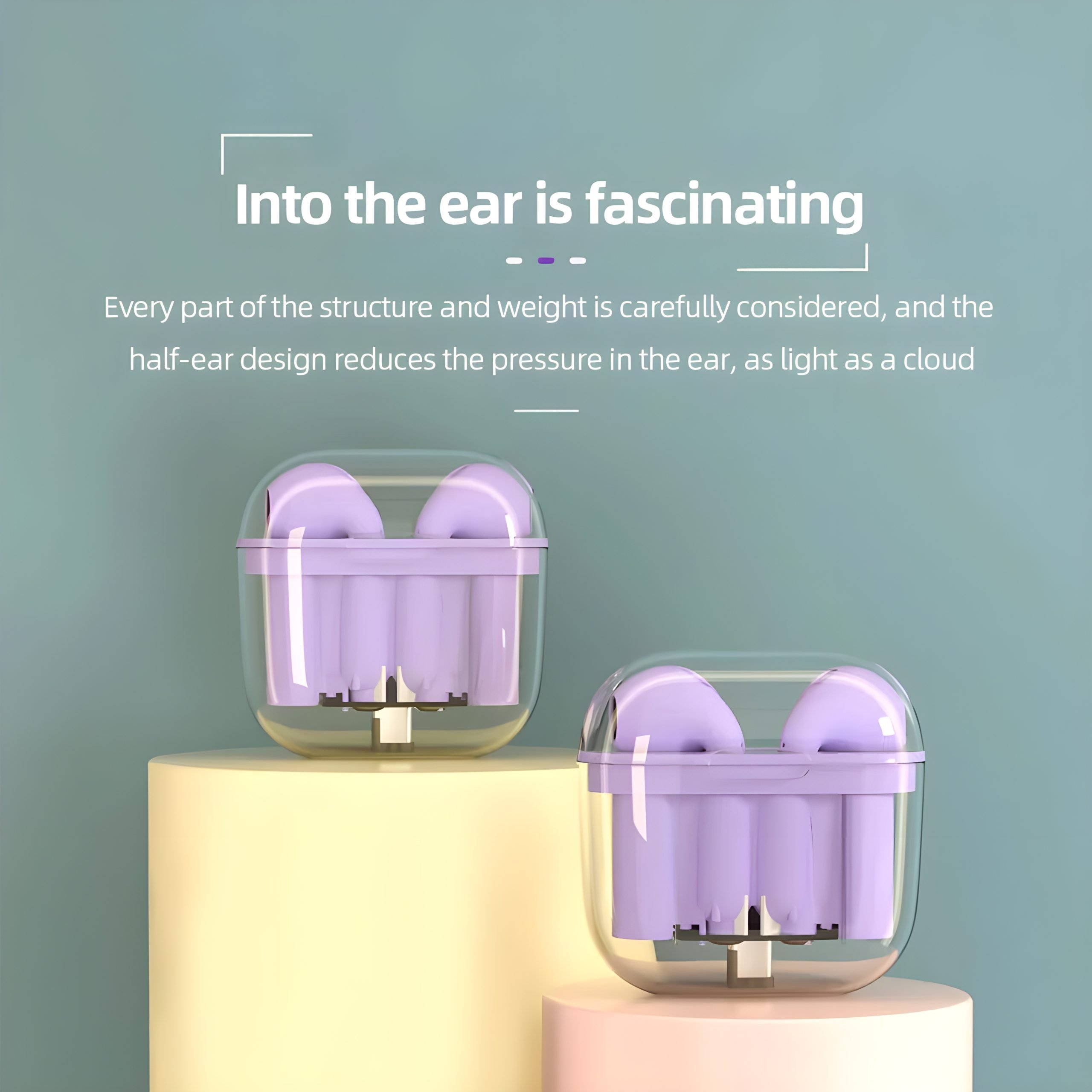 AT12 Plus Earbuds Transparent Airpods - Image 4