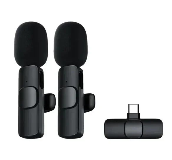 K9 Wireless Microphone Dual Mic 3 In 1 for Vloggers, Streamers & Podcasters - High-Quality Audio