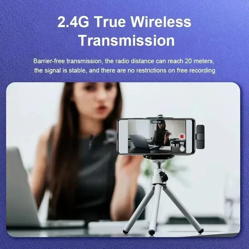 K9 Wireless Microphone Dual Mic 3 In 1 for Vloggers, Streamers & Podcasters - High-Quality Audio - Image 3