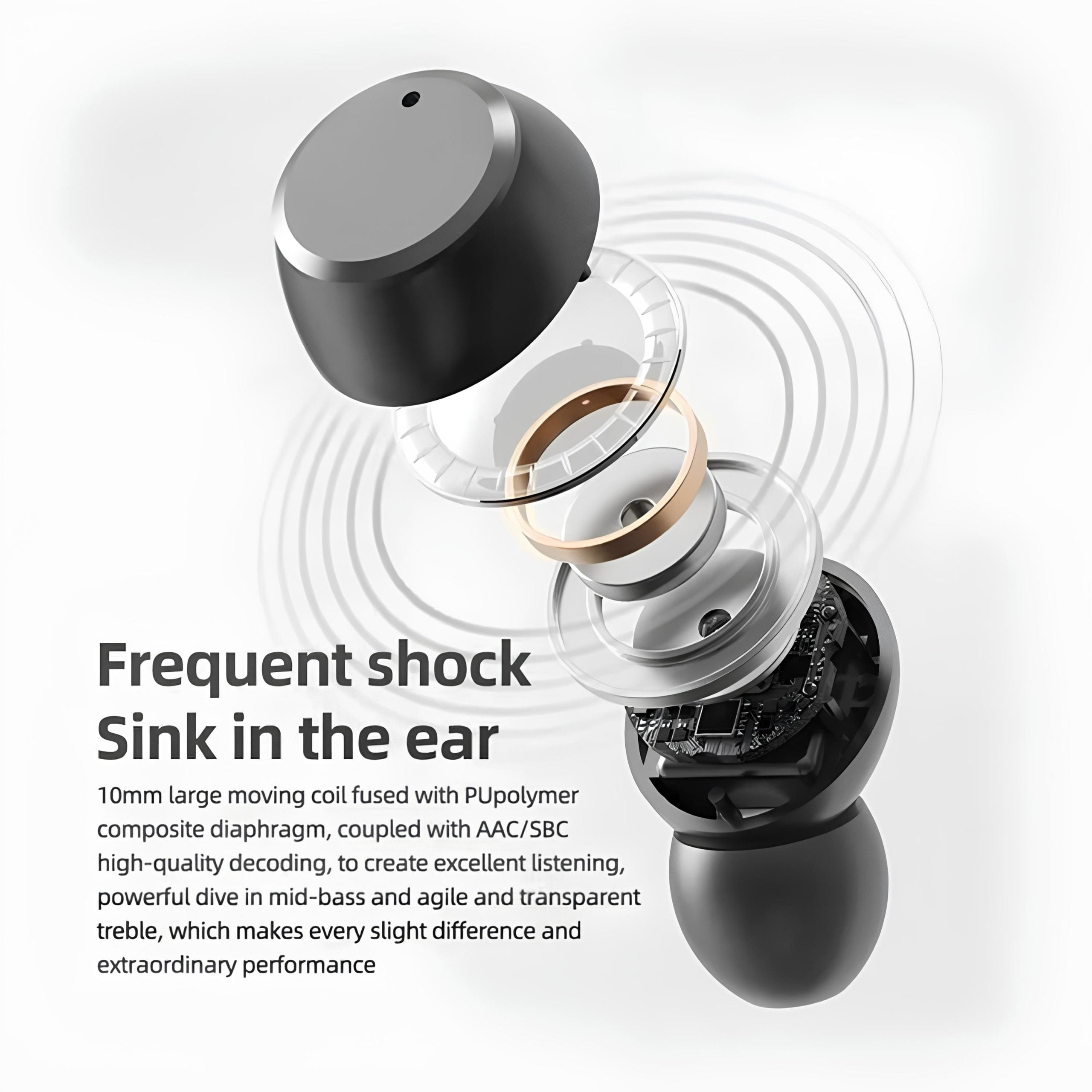 T28 Wireless Earbuds with built in Bluetooth Microphone - True Wireless Earphones - Image 5