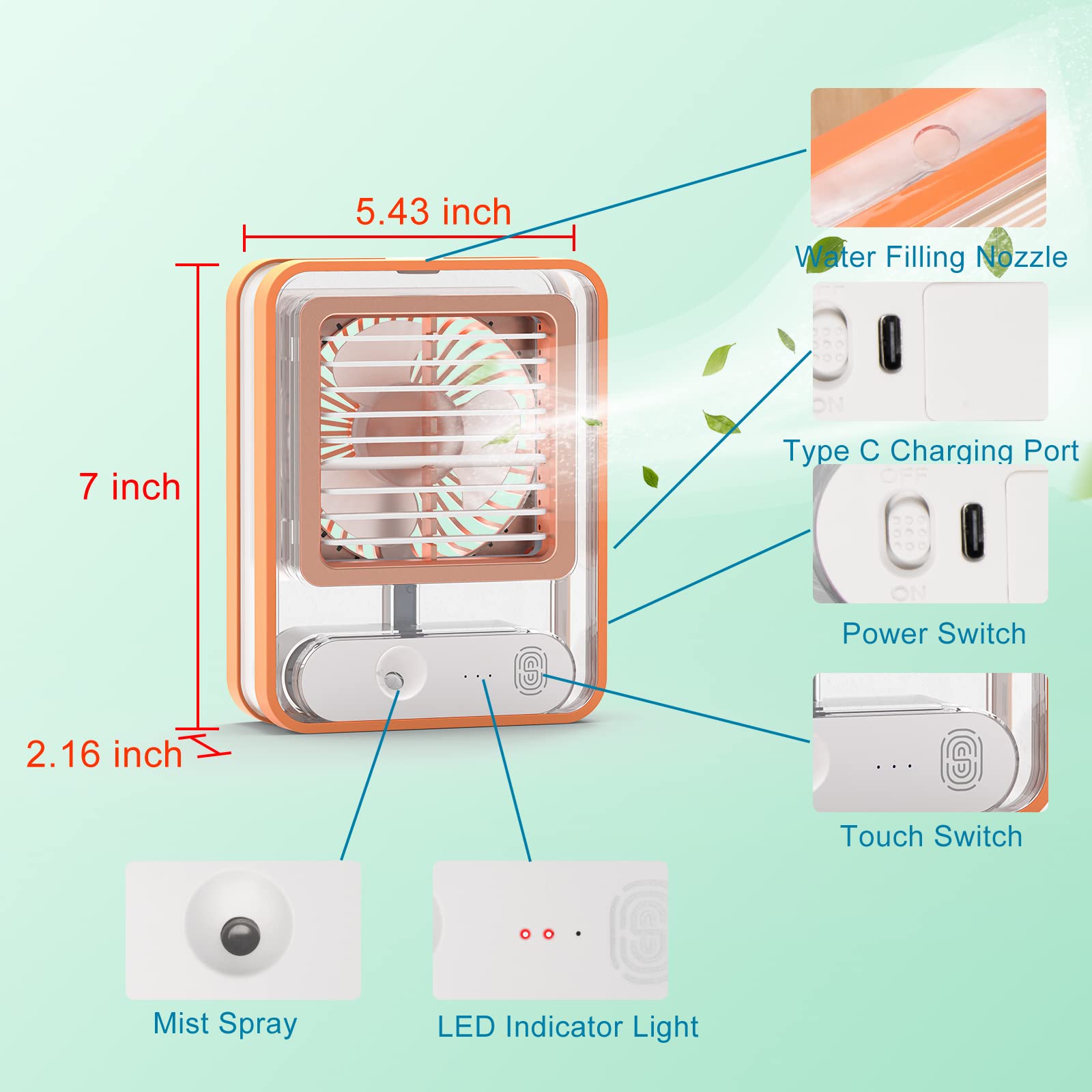 rechargeable air cooler features 