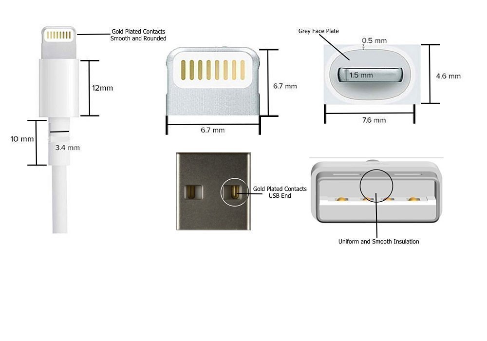 Iphone usb to lightning cable specifications
